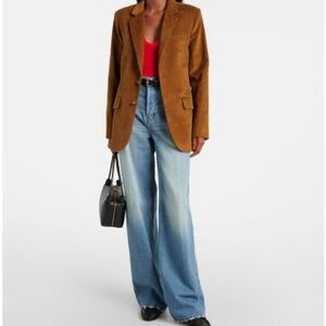 FRAME Brown Cord Cotton Corduroy Blazer Size 4